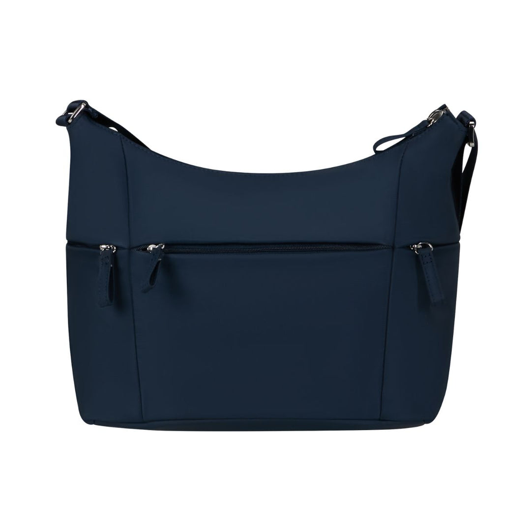 Achterkant van de Samsonite Move 5 navy crossover #kleur_navy 