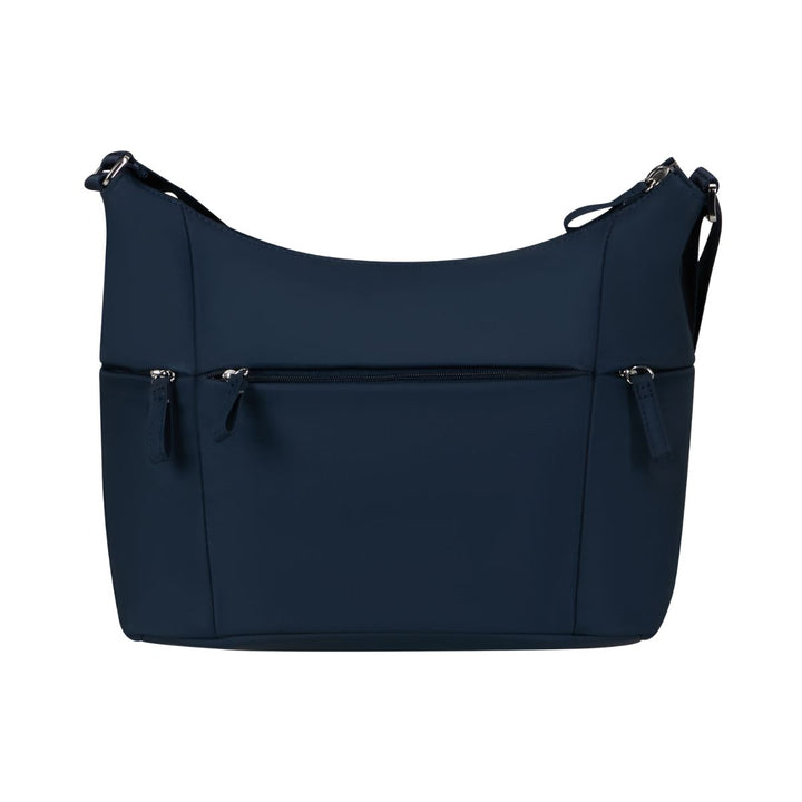 Achterkant van de Samsonite Move 5 navy crossover #kleur_navy 