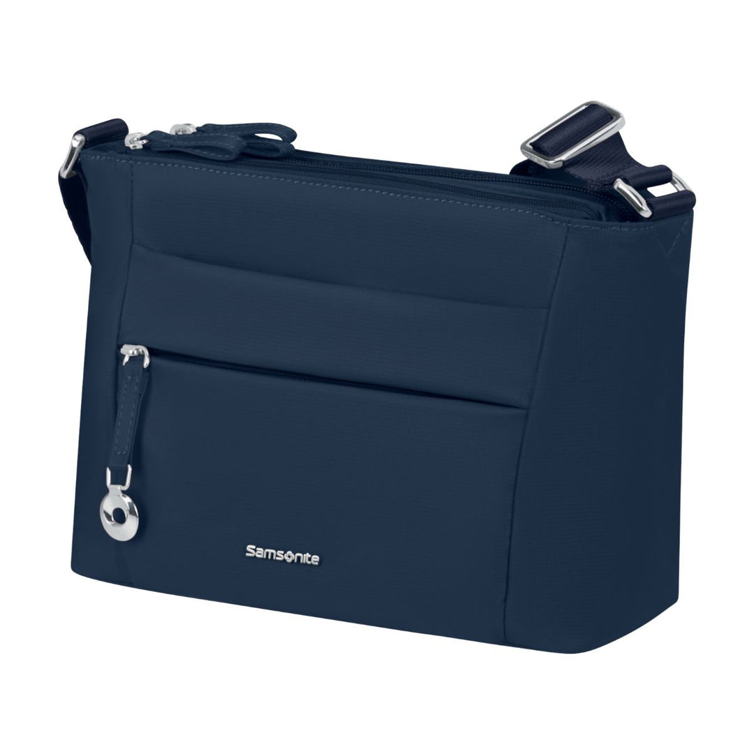 Voorzijde van de Samsonite Sqaure crossover in het navy #kleur_navy