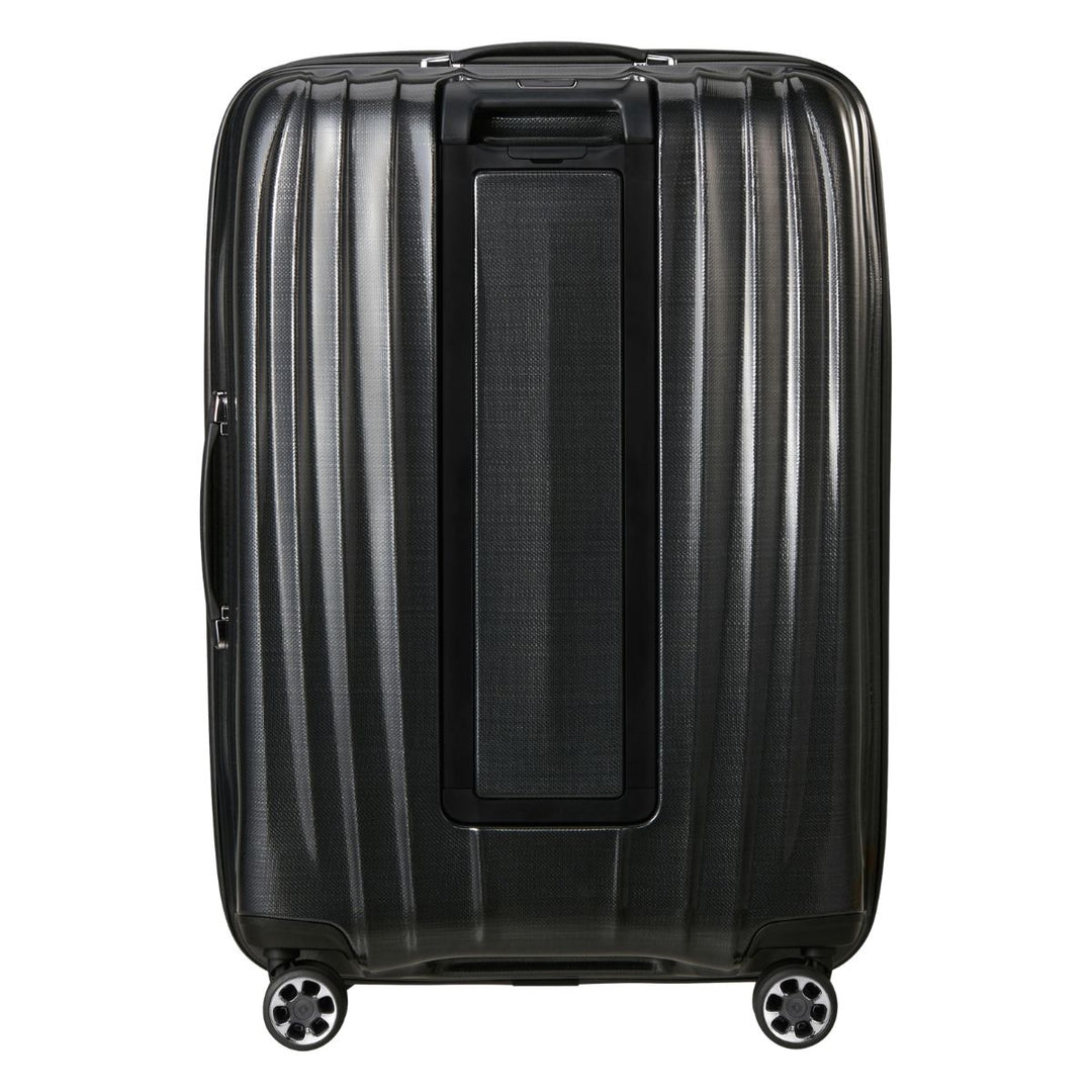Achterkant van de grote 76 NEXIS ruimbagage koffer in het black #kleur_black