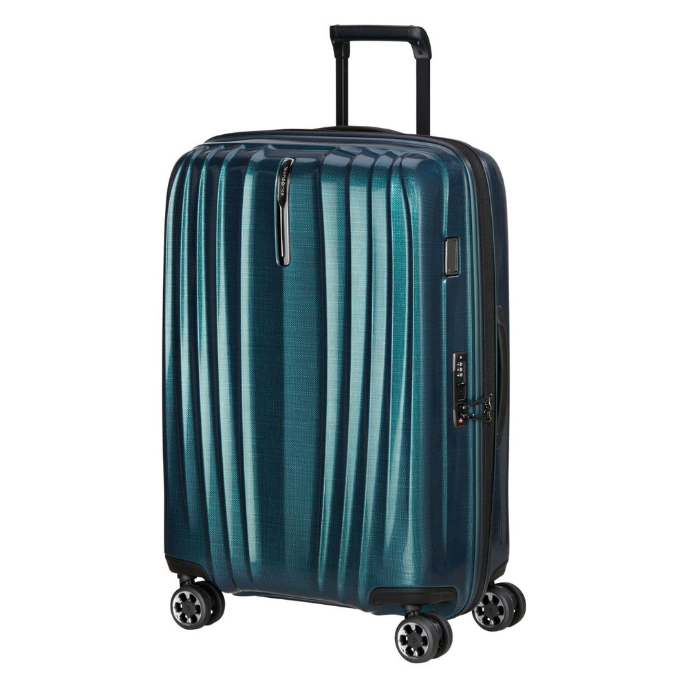 Voorzijde van de Samsonite NEXIS handbagage koffer petrol #kleur_petrol