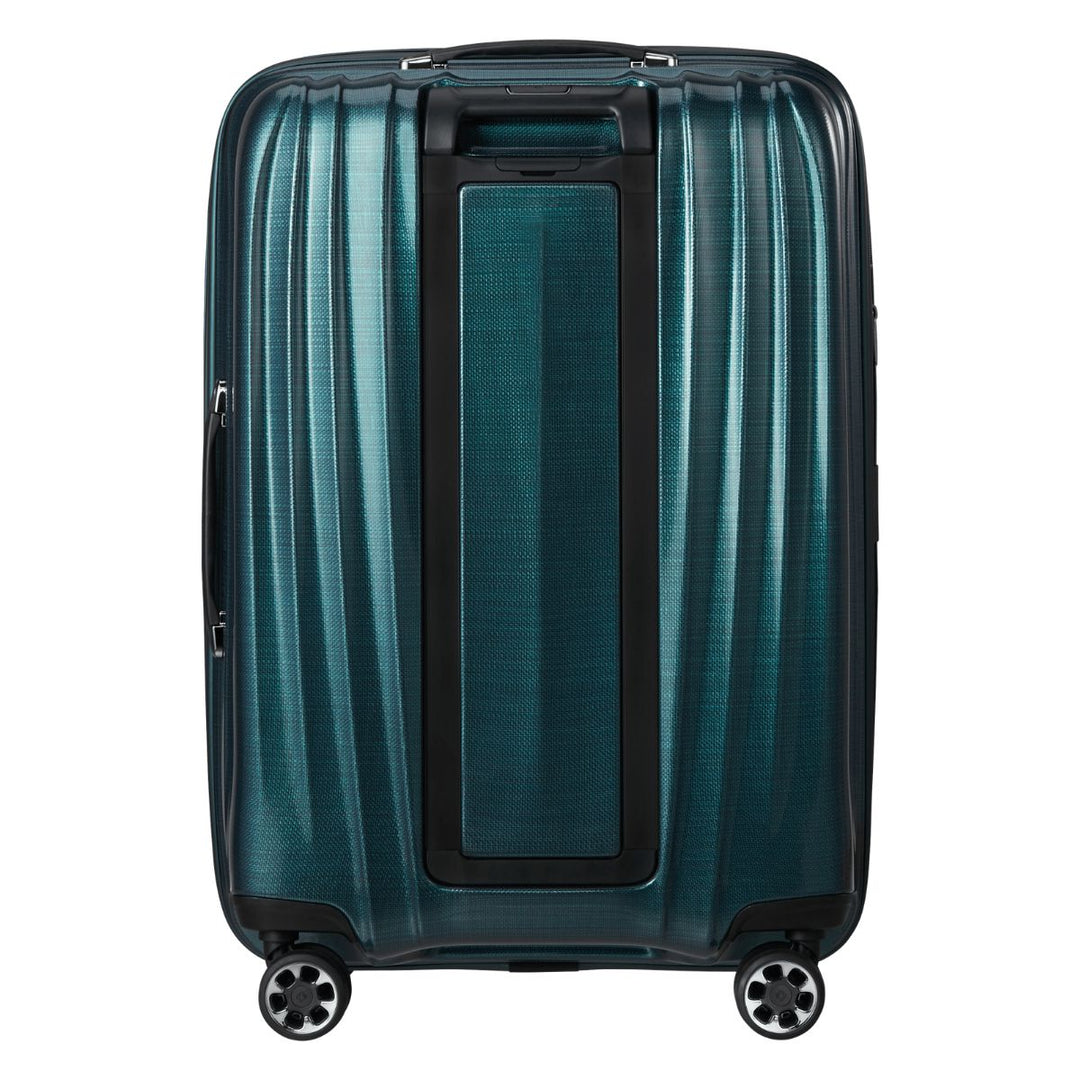 Achterkant van de Samsonite NEXIS handbagage koffer petrol #kleur_petrol