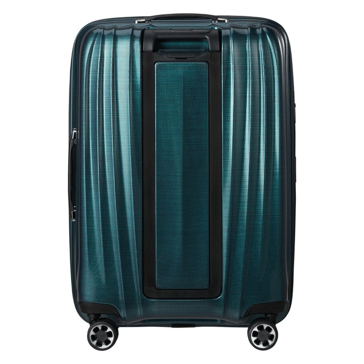 Achterkant van de Samsonite NEXIS handbagage koffer petrol #kleur_petrol