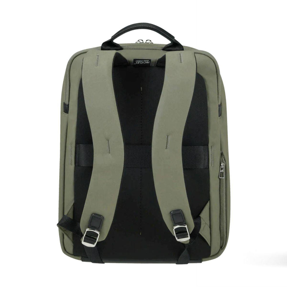 Achterkant Samsonite ongoing 14,1 inch laptop rugzak olijf #kleur_olijf