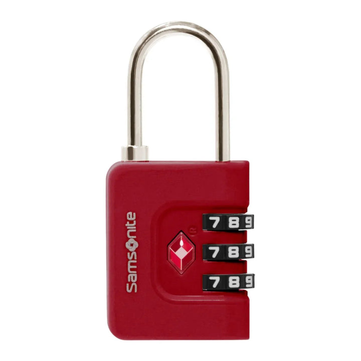 Voorkant van de Samsonite padlock #kleur_rood