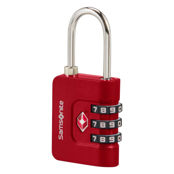 Voorzijde van de Samsonite padlock #kleur_rood