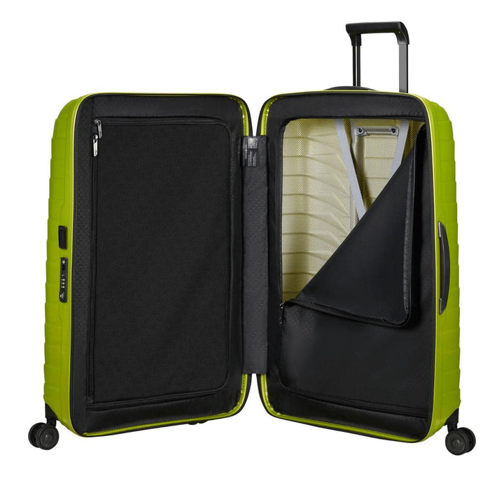 Binnenkant Samsonite proxis 81 Koffer lime #kleur_lime