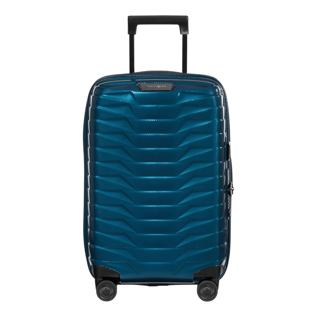 Voorkant van de Samsonite Proxis handbagage koffer 55 - 35 EXP petrol #kleur_petrol-blue