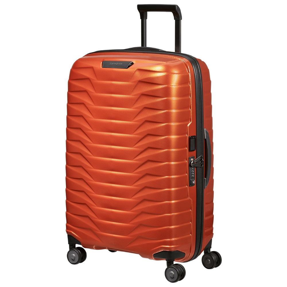 Voorzijde van de Samsonite Proxis ruimbagage koffer 69 Flame #kleur_flame