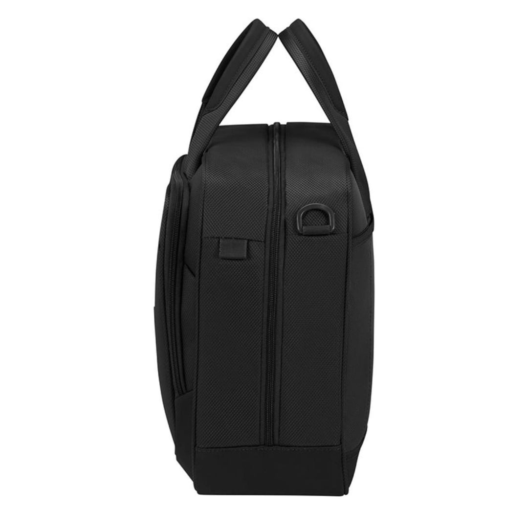 Zijkant van de Samsonite Respark laptoptas Black #kleur_black