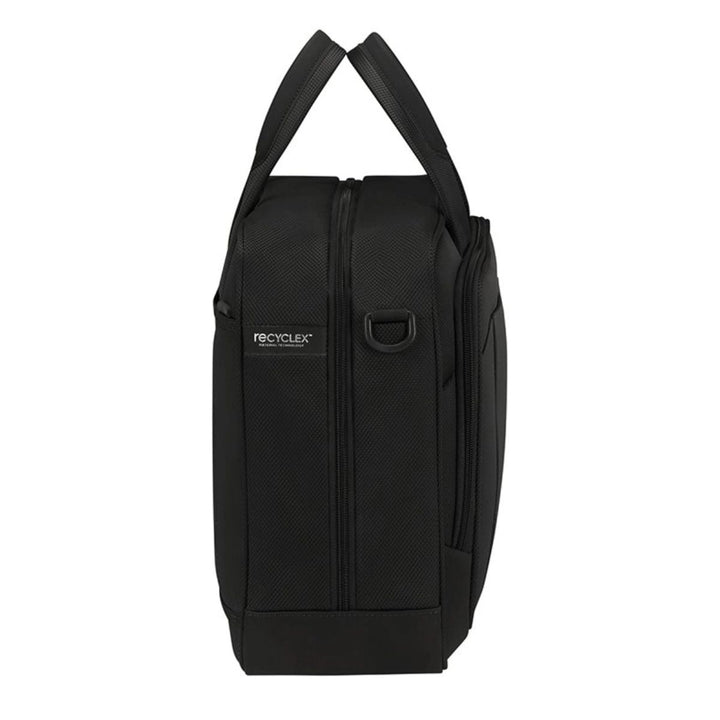 Zijkant van de Samsonite Respark laptoptas Black #kleur_black