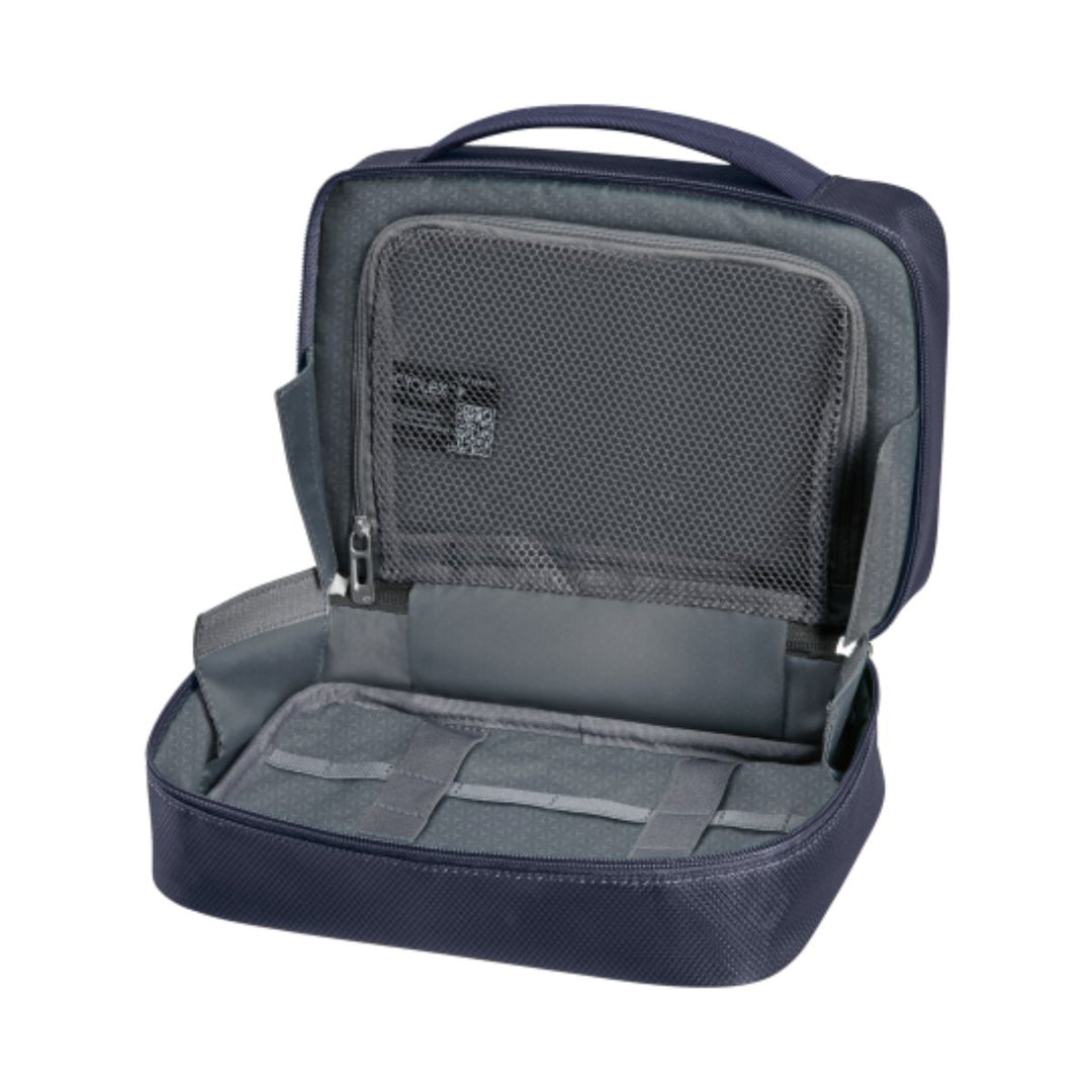 Binnenkant van de Samsonite Respark toilet kit navy #kleur_navy
