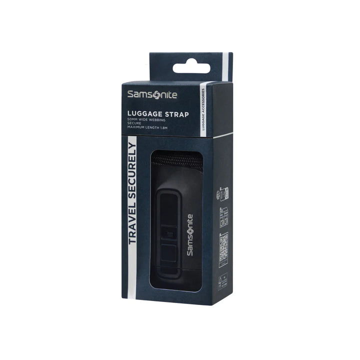 Verpakking van de Samsonite Luggage strap kofferriem in het black #kleur_black