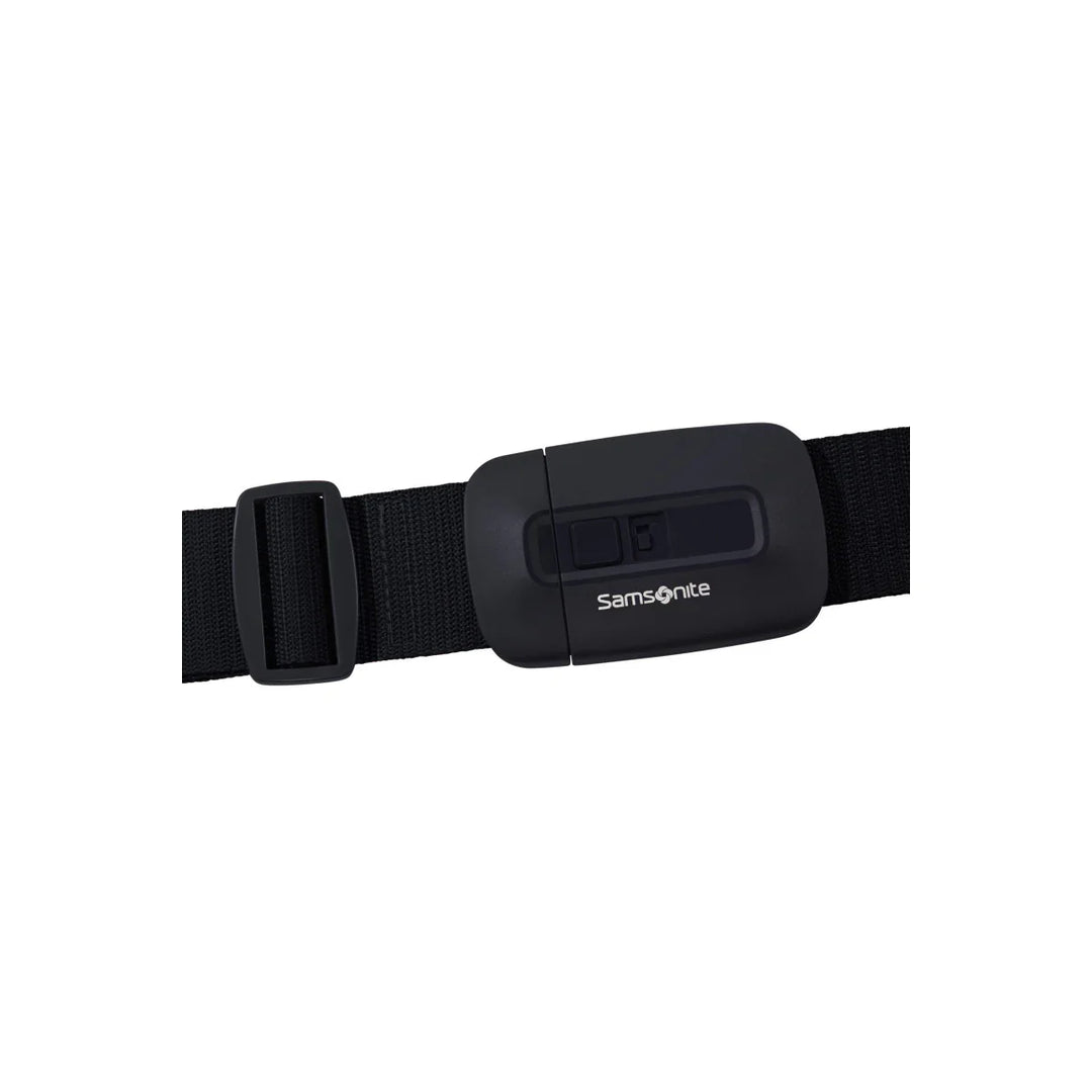 Voorkant van de Samsonite Luggage strap kofferriem in het black #kleur_black