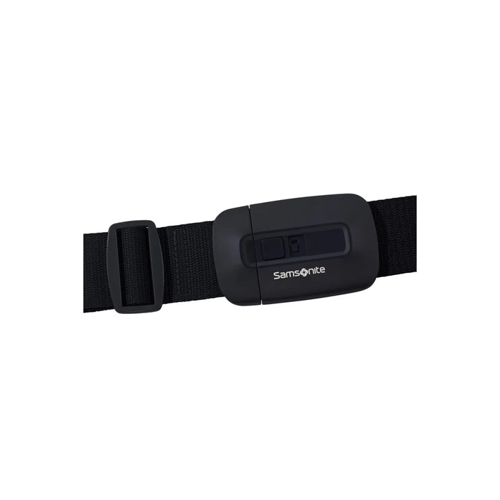 Voorkant van de Samsonite Luggage strap kofferriem in het black #kleur_black