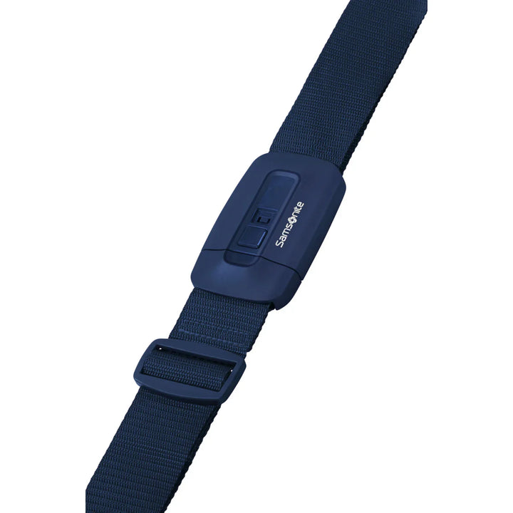 Voorkant van de Samsonite Luggage strap kofferriem in het navy #kleur_navy