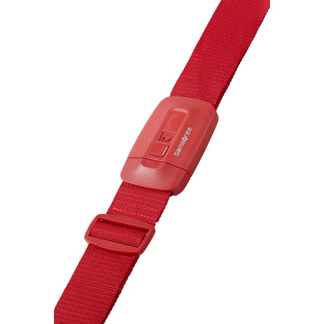 Voorkant van de Samsonite Luggage strap kofferriem in het rood #kleur_rood