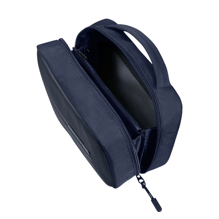 Binnenkant van de Samsonite Stackd compacte toilettas navy #kleur_navy
