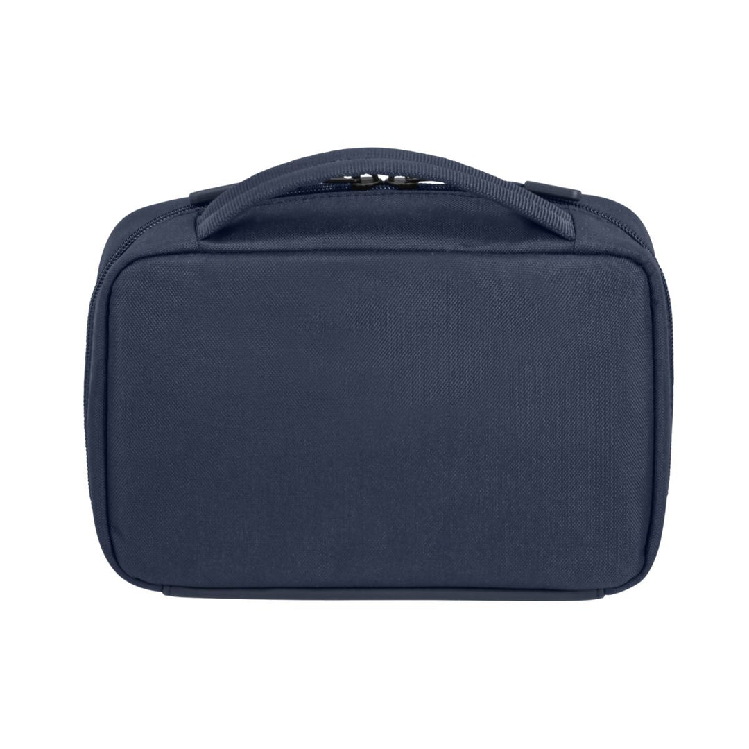 Achterkant van de Samsonite Stackd compacte toilettas navy #kleur_navy