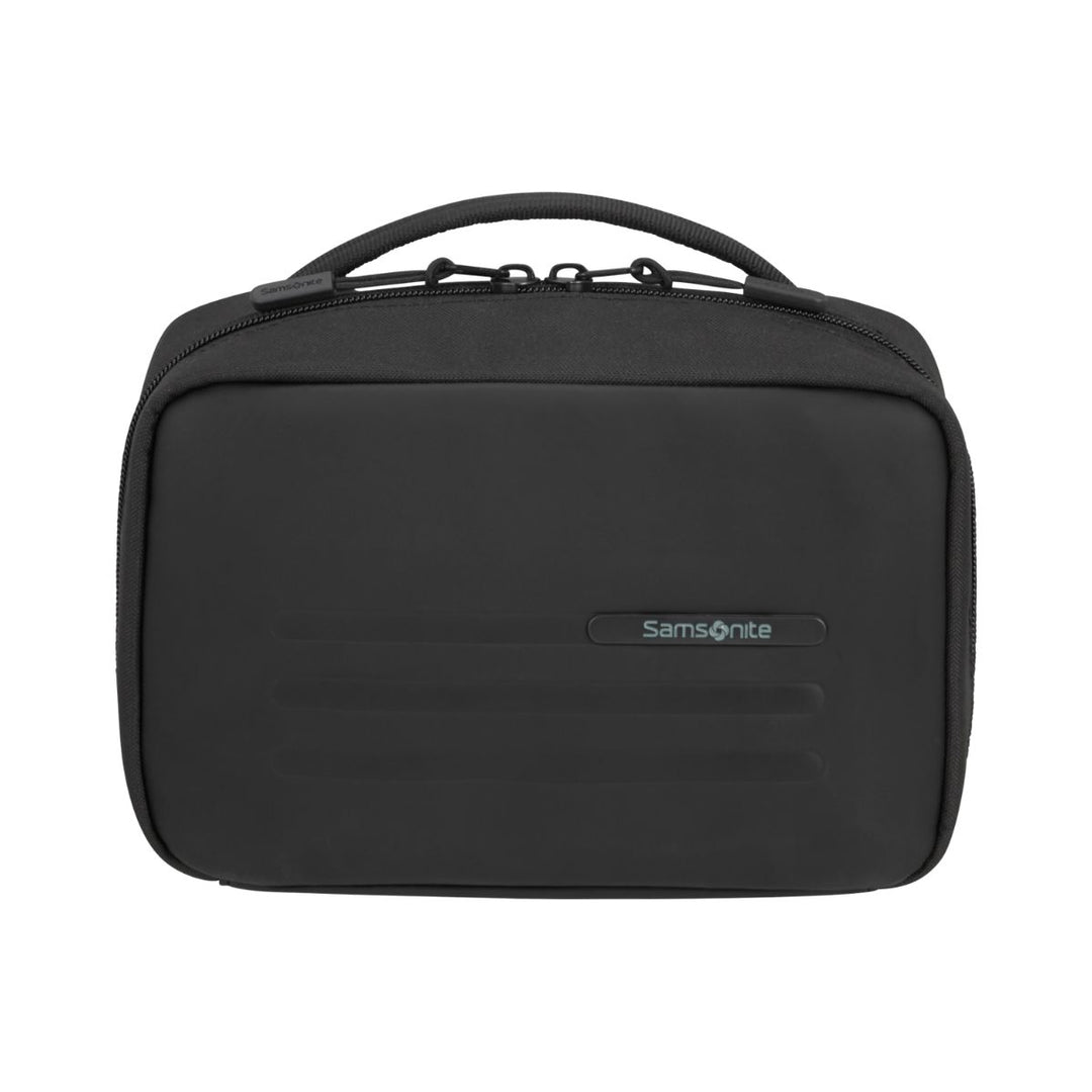 Voorkant van de Samsonite Stackd compacte toilettas zwart #kleur_zwart