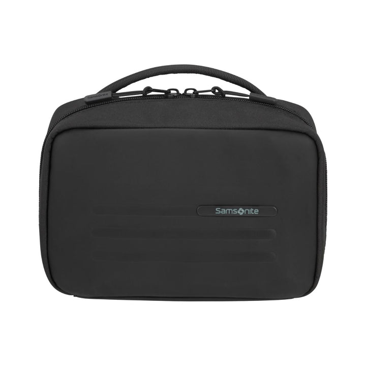 Voorkant van de Samsonite Stackd compacte toilettas zwart #kleur_zwart