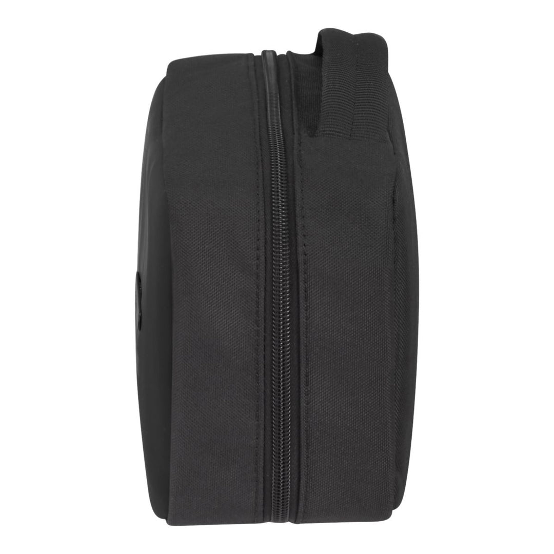 Zijkant van de Samsonite Stackd compacte toilettas zwart #kleur_zwart