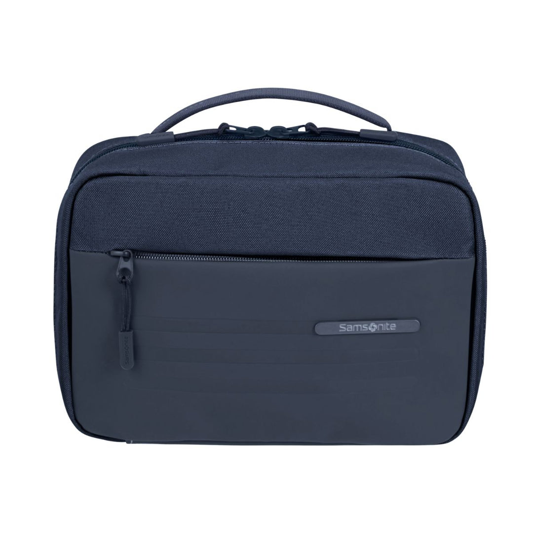 Voorkant van de Samsonite Stackd Toilet kit met hanger Navy #kleur_navy