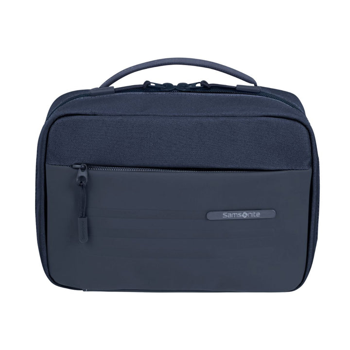 Voorkant van de Samsonite Stackd Toilet kit met hanger Navy #kleur_navy