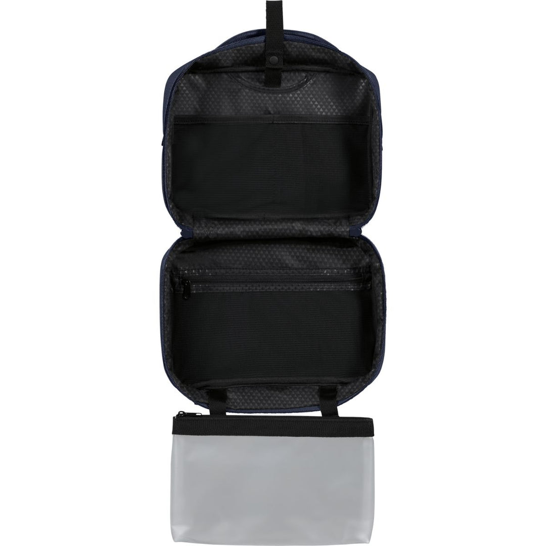 Binnenkant van de Samsonite Stackd Toilet kit met hanger Navy #kleur_navy