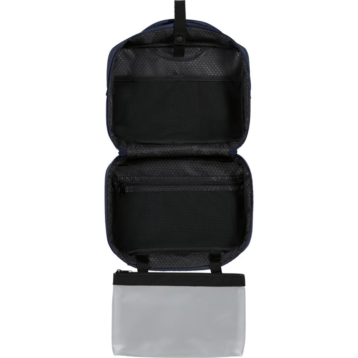 Binnenkant van de Samsonite Stackd Toilet kit met hanger Navy #kleur_navy