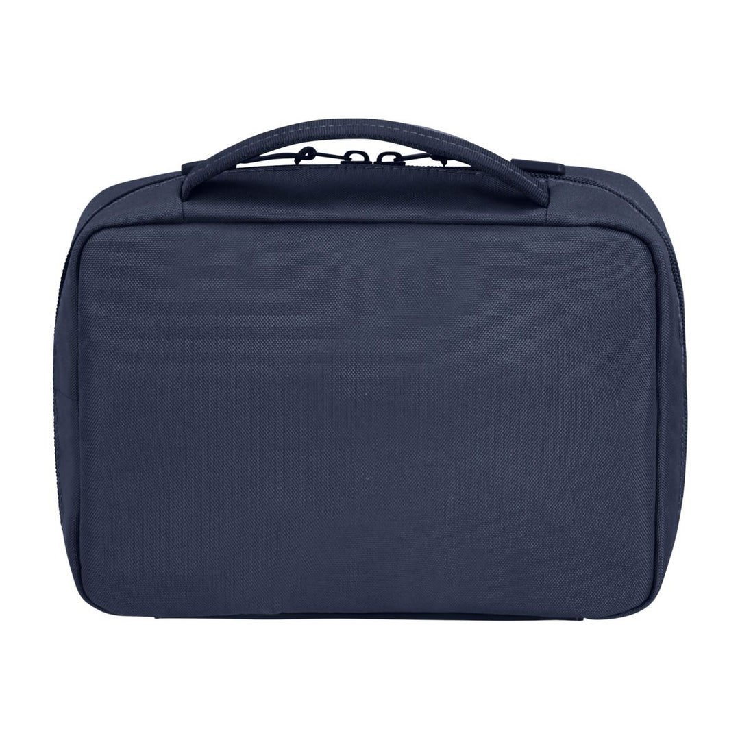 Achterkant van de Samsonite Stackd Toilet kit met hanger Navy #kleur_navy