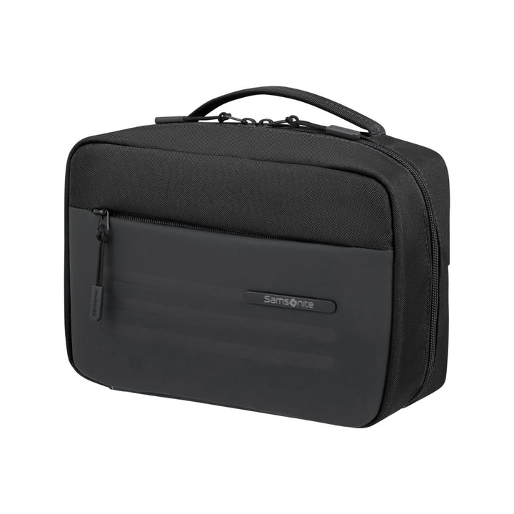 Voorzijde van de Samsonite Stackd Toilet kit met hanger zwart #kleur_zwart