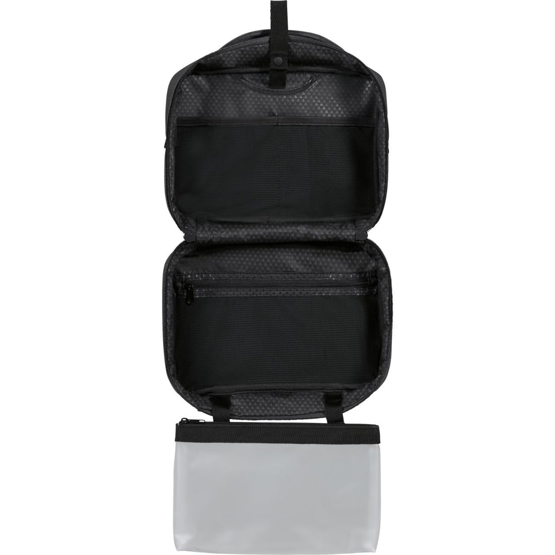 Binnenkant van de Samsonite Stackd Toilet kit met hanger zwart #kleur_zwart