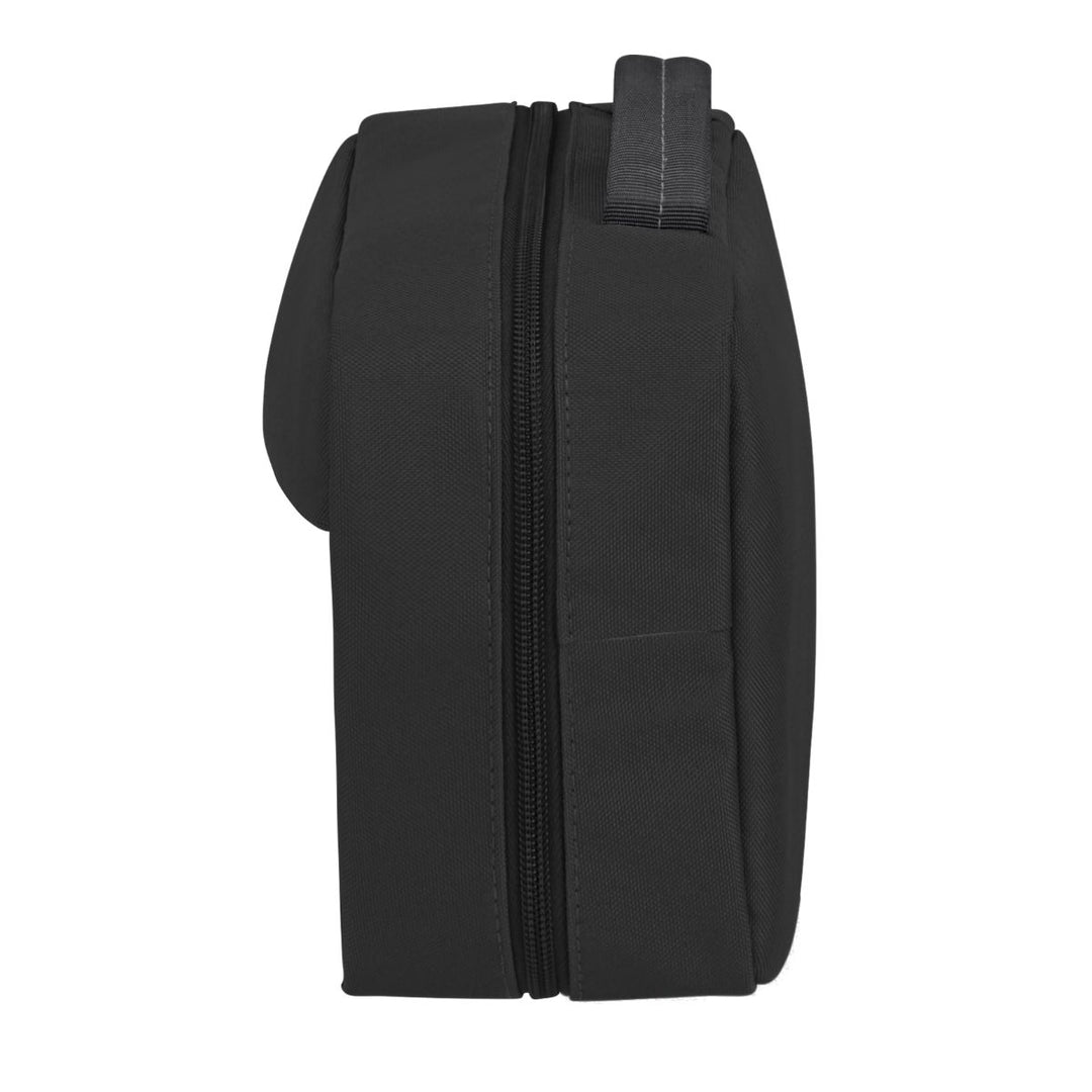 Zijkant van de Samsonite Stackd Toilet kit met hanger zwart #kleur_zwart