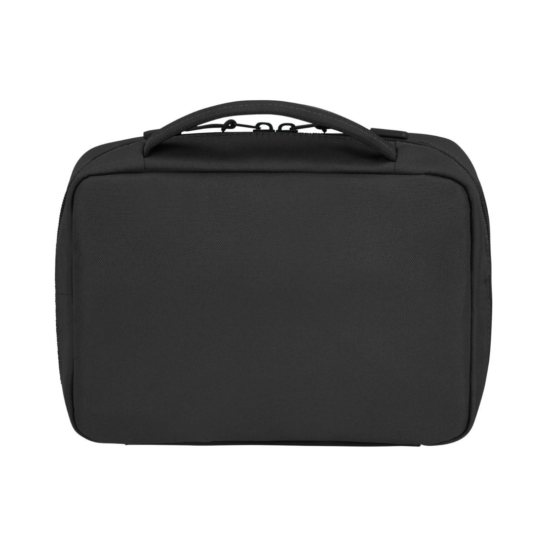 Achterkant van de Samsonite Stackd Toilet kit met hanger zwart #kleur_zwart