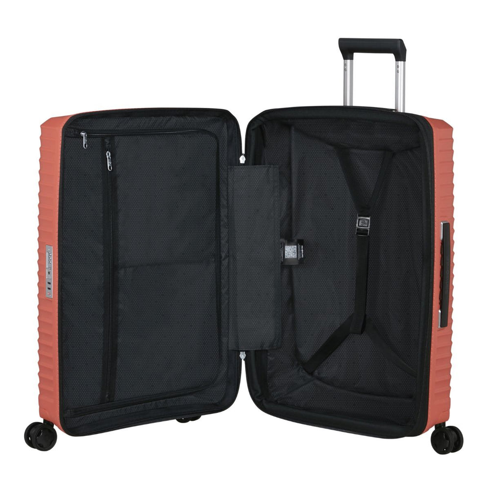 Binnenkant van de Samsonite Upscape 68 EXP koffer clay #kleur_clay