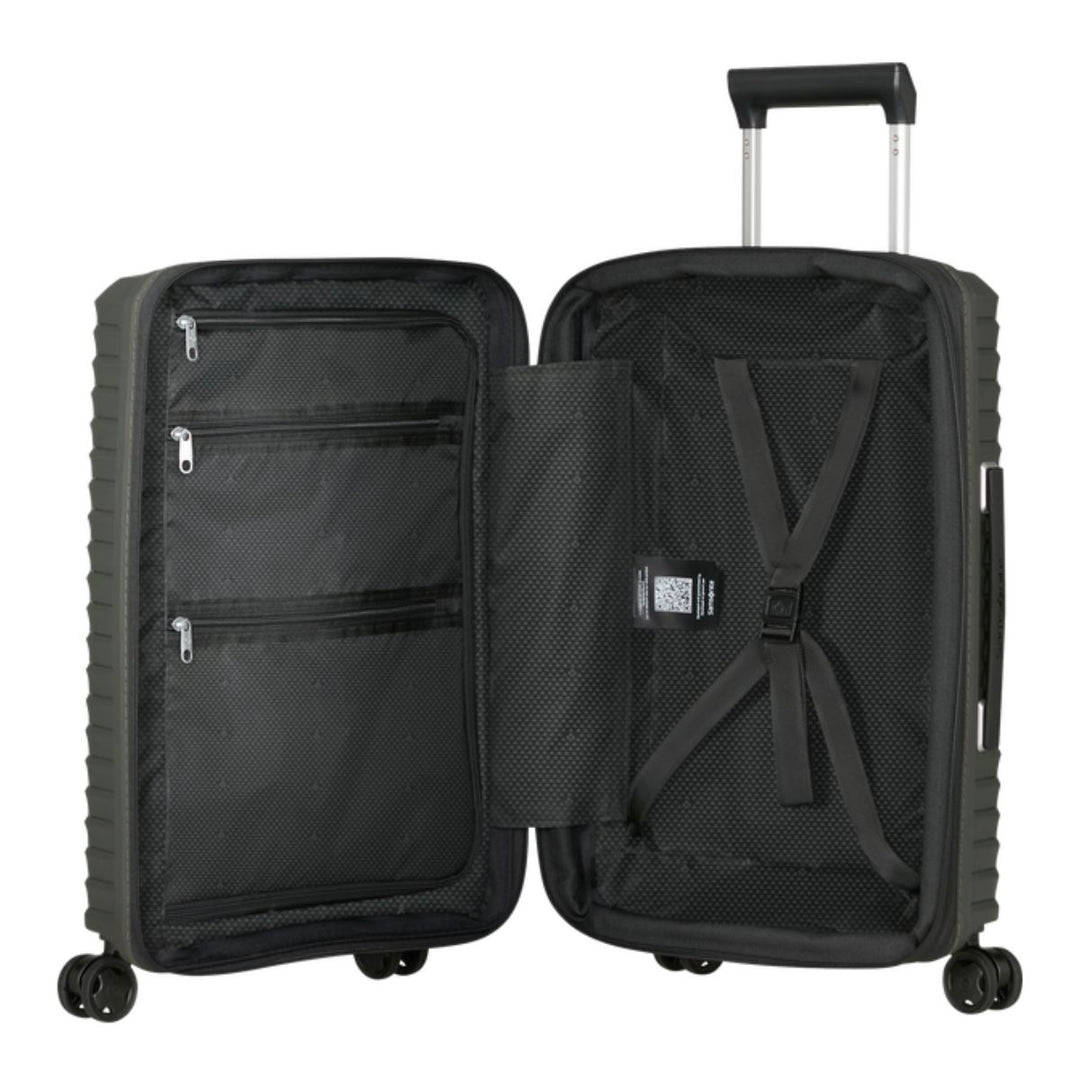 Binnenkant van de Samsonite Upscape handbagage 35 donkergroen #kleur_donkergroen