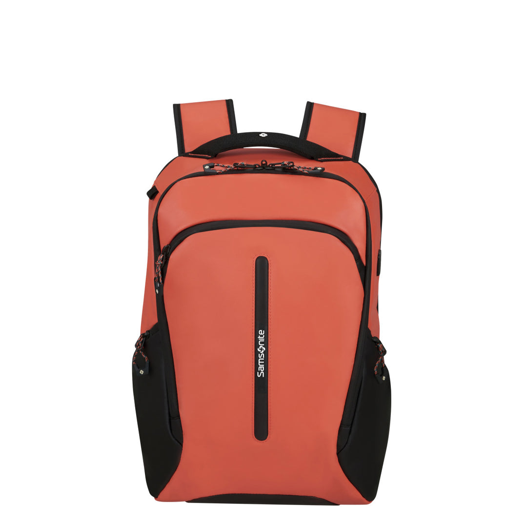 Voorkant van de Samsonite Ecoidver USB M laptop rugzak in clay #kleur_clay