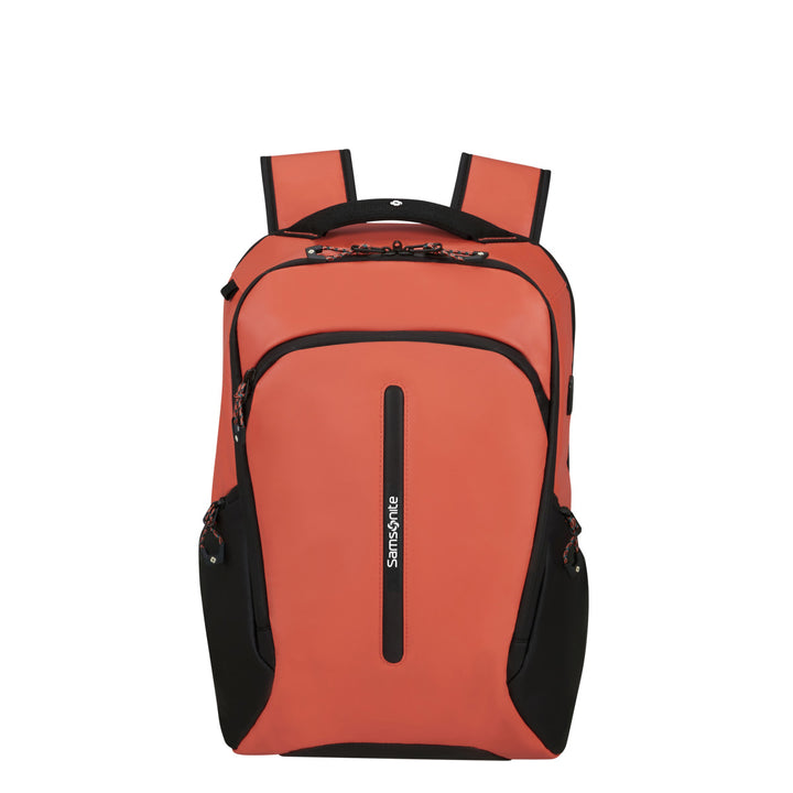 Voorkant van de Samsonite Ecoidver USB M laptop rugzak in clay #kleur_clay