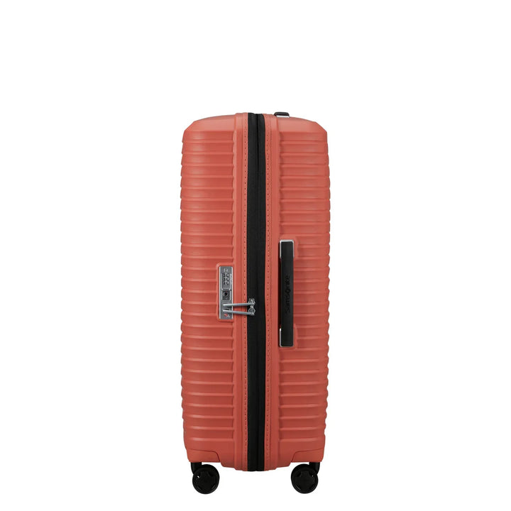 Zijkant van de Samsonite Upscape 75 in clay #kleur_clay