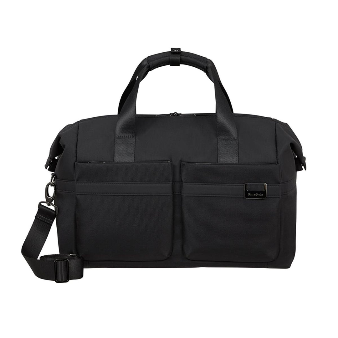 Voorkant van de Samsonite airea weekendtas black #kleur_black