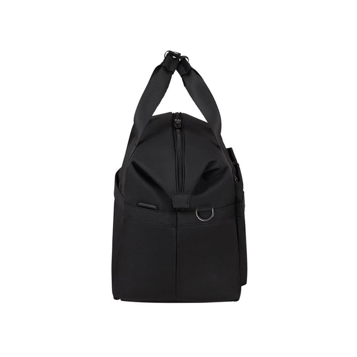 Zijkant van de Samsonite airea weekendtas black #kleur_black