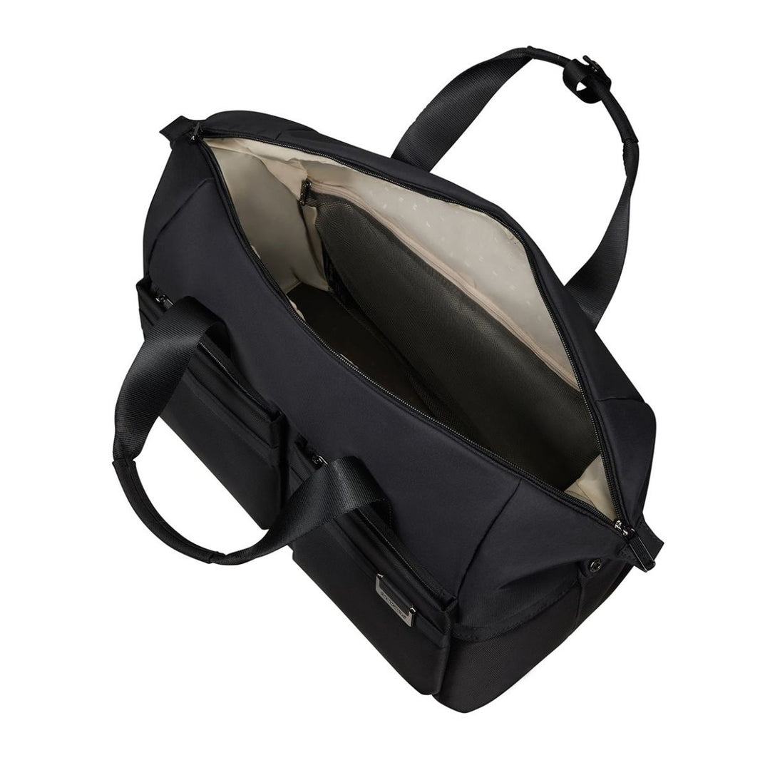 Binnenkant van de Samsonite airea weekendtas black #kleur_black