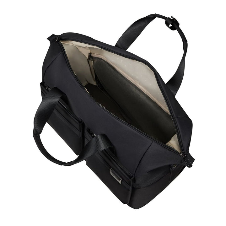 Binnenkant van de Samsonite airea weekendtas black #kleur_black