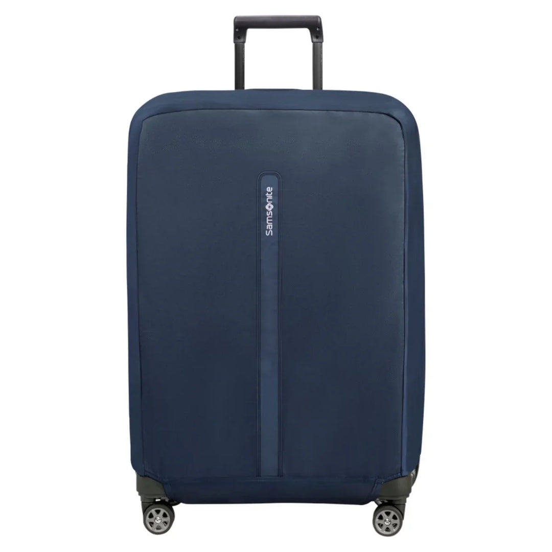 Voorkant van de Samsonite kofferhoes navy L #kleur_navy