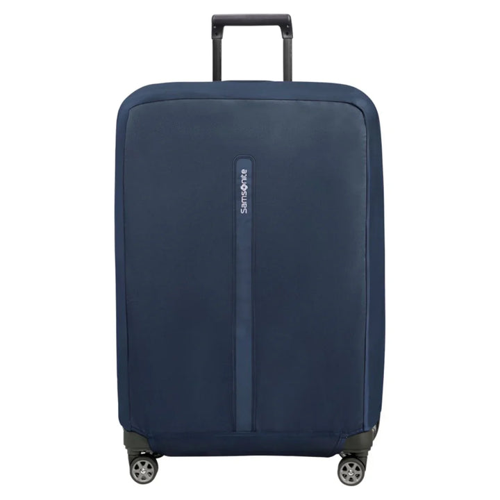 Voorkant van de Samsonite kofferhoes navy L #kleur_navy