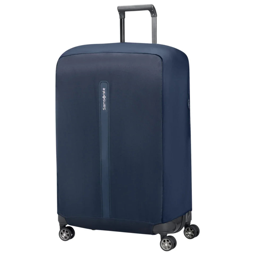 Voorzijde van de Samsonite kofferhoes navy L #kleur_navy