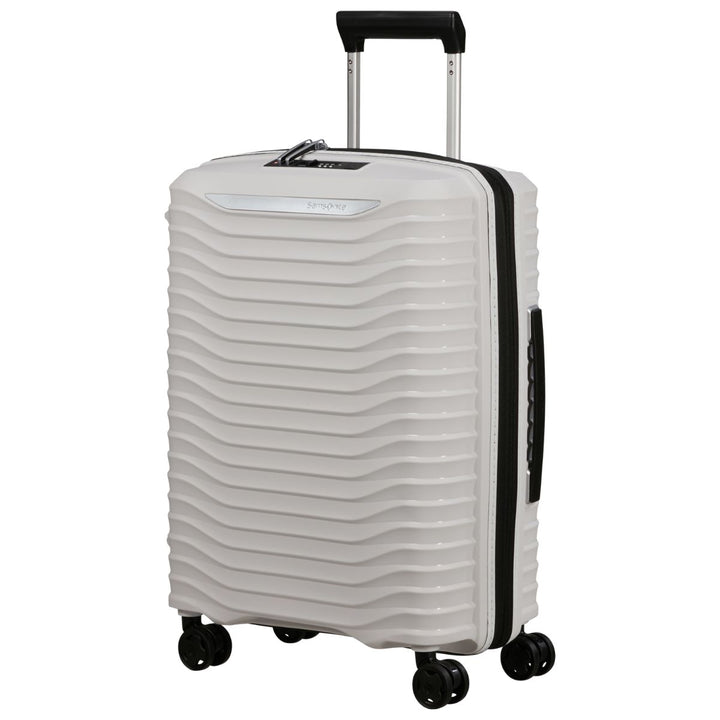 Voorzijde van de Samsonite Upscape 55 handbagage koffer cloud-white #kleur_cloud-white