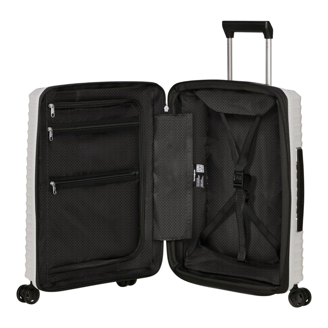 Binnenkant van de Samsonite Upscape 55 handbagage koffer cloud-white #kleur_cloud-white
