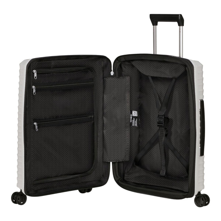 Binnenkant van de Samsonite Upscape 55 handbagage koffer cloud-white #kleur_cloud-white